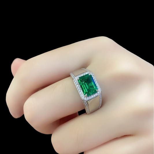 Sierra 3.0 cts Emerald Cut Ring For Mens