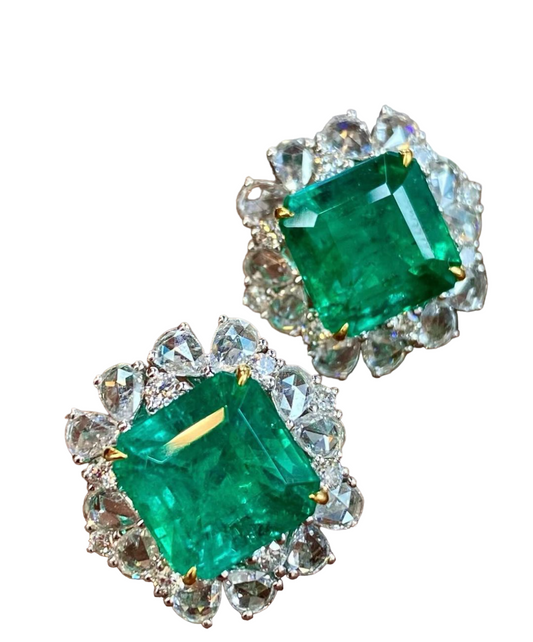 Sierra Emerald Cut Stud Earrings