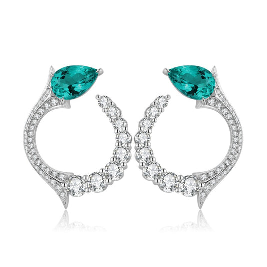 Sierra Emerald Serpenti Studs