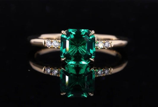 Sierra 2.50 carat Asscher Cut Emerald Ring