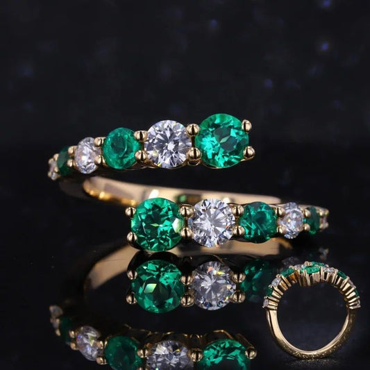 Sierra Eternal Emerald 2mm Statement Ring for her